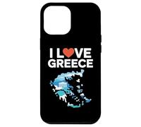 I Love Greece Map Parthenon Heart Case for iPhone 12 Pro Max