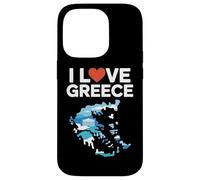 I Love Greece Map Parthenon Heart Case for iPhone 14 Pro