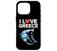 I Love Greece Map Parthenon Heart Case for iPhone 16 Pro