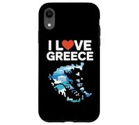 I Love Greece Map Parthenon Heart Case for iPhone XR