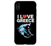 I Love Greece Map Parthenon Heart Case for iPhone XS Max