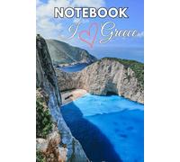 I Love Greece Notebook: Greece Travel Journal, 120 Lined Pages
