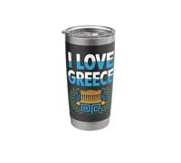 I Love Greece Parthenon Olive Wreath Stainless Steel Insulated Tumbler