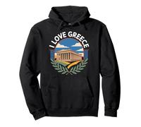 I Love Greece Parthenon Scenic Charm Pullover Hoodie