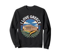 I Love Greece Parthenon Scenic Charm Sweatshirt