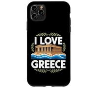 I Love Greece Parthenon Sea Waves Travel Case for iPhone 11 Pro Max