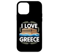 I Love Greece Parthenon Sea Waves Travel Case for iPhone 12 mini