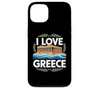 I Love Greece Parthenon Sea Waves Travel Case for iPhone 13