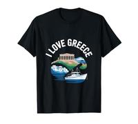 I Love Greece Scenic Views Iconic Landmarks Value Graphic T-Shirt