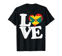 I Love Grenada Flag Heart Patriotic Travel T-Shirt