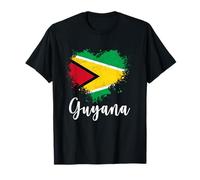 I Love Guyana Flag Heart T-Shirt