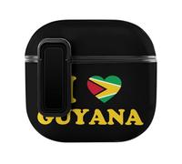 I Love Guyana Printed Earphone Case Cover Compatible for AirPods 4 Earbuds Cases Protective Boxes
