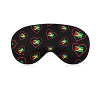 I Love Guyana Red Heart Sleeping Eye Mask Eye Shade with Adjustable Strap Blindfold for Airplane Travel