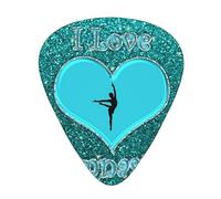 I Love Gymnastics Guitar Paddle 12 Pack Guitar Pickup Suitable For Playing Acoustic Guitars, Electric Guitars, Etc.