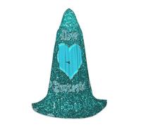 I Love Gymnastics Hooded Cape For Teenagers, Unisex Cloak Robe Hooded Halloween Costume Satin Witches Vampire Cloak Fancy Dress Up Children