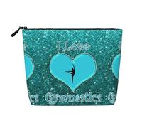 I Love Gymnastics Waterproof Large Capacity with Zipper Travel Business Trip Home Multifunctional Makeup Bag Storage Bag Coin Purse