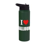 I Love Halloumi Hellim Goat Cheese Stainless Steel Insulated Water Bottle