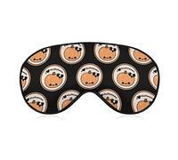 I Love Halloween Sleep Mask Night Cover Eye for Women Men BlockLight for Airplane Travel Nap Adjustable Strap