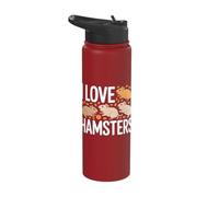 I Love Hamsters Adorable Pet Fun Stainless Steel Insulated Water Bottle