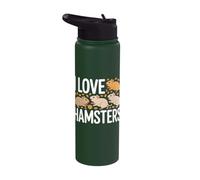 I Love Hamsters Adorable Pet Fun Stainless Steel Insulated Water Bottle