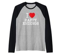 I Love Happy Endings Raglan Baseball Tee