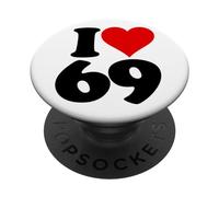 I LOVE HEART 69 SIXTY NINE PopSockets Adhesive PopGrip