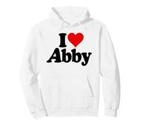 I LOVE HEART ABBY ABIGAIL NAME ON A TEE Pullover Hoodie
