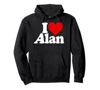 I LOVE HEART ALAN NAME ON A TEE Pullover Hoodie