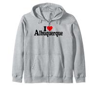 I LOVE HEART ALBUQUERQUE NEW MEXICO ABQ Zip Hoodie