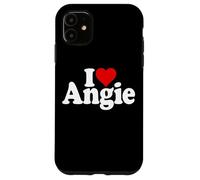 I LOVE HEART ANGIE ANGELINA ANGELA NAME ON A TEE Case for iPhone 11