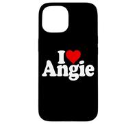 I LOVE HEART ANGIE ANGELINA ANGELA NAME ON A TEE Case for iPhone 15