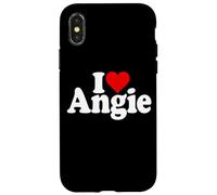 I LOVE HEART ANGIE ANGELINA ANGELA NAME ON A TEE Case for iPhone X/XS