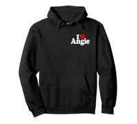 I LOVE HEART ANGIE ANGELINA ANGELA NAME ON A TEE Pullover Hoodie