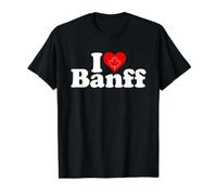 I Love Heart Banff National Park Alberta Canada Value Graphic T-Shirt, Men, Black, M
