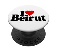 I LOVE HEART BEIRUT LEBANON PopSockets Adhesive PopGrip