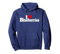 I LOVE HEART BLUEBERRIES BLUEBERRY Pullover Hoodie
