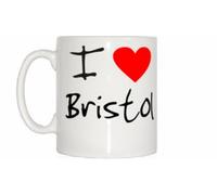 I Love Heart Bristol Mug