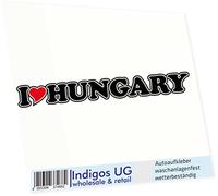 I Love Heart Bumper Sticker 15 cm I LOVE HUNGARY Sticker