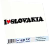 I Love Heart Bumper Sticker 15 cm I LOVE SLOVAKIA Sticker