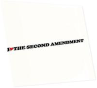 I Love Heart Bumper Sticker 15 cm I LOVE THE SECOND AMENDMENT
