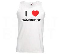 I Love Heart Cambridge - Medium White Vest