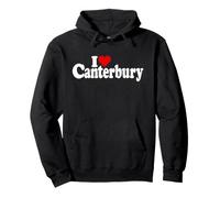 I LOVE HEART CANTERBURY KENT ENGLAND Pullover Hoodie