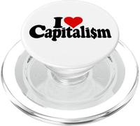 I LOVE HEART CAPITALISM CAPITALISTS FREE MARKETS PopSockets PopGrip for MagSafe
