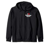 I LOVE HEART CATALINA ISLAND CHANNEL ISLANDS CALIFORNIA Zip Hoodie