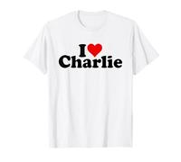 I LOVE HEART CHARLIE CHARLES NAME ON A TEE T-Shirt