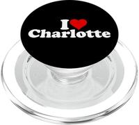 I LOVE HEART CHARLOTTE NORTH CAROLINA PopSockets PopGrip for MagSafe