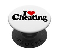 I LOVE HEART CHEATING DECEPTION DISHONESTY PopSockets Adhesive PopGrip