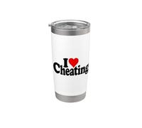 I Love Heart Cheating Deception Dishonesty Stainless Steel Insulated Tumbler