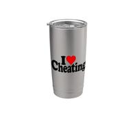 I Love Heart Cheating Deception Dishonesty Stainless Steel Insulated Tumbler