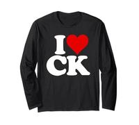 I Love Heart CK C K C.K. Initials Monogram Nickname Long Sleeve T-Shirt